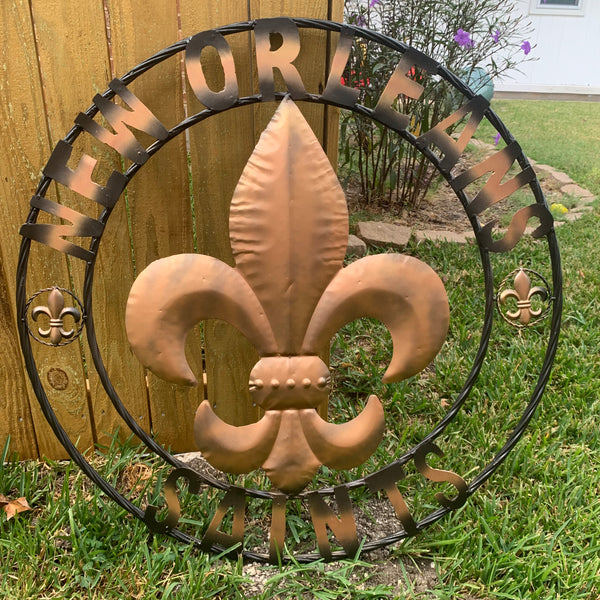 18", 24", 32" NEW ORLEANS SAINTS METAL SIGN WALL ART WESTERN HOME DECOR RUSTIC GOLD & BLACK ART NEW