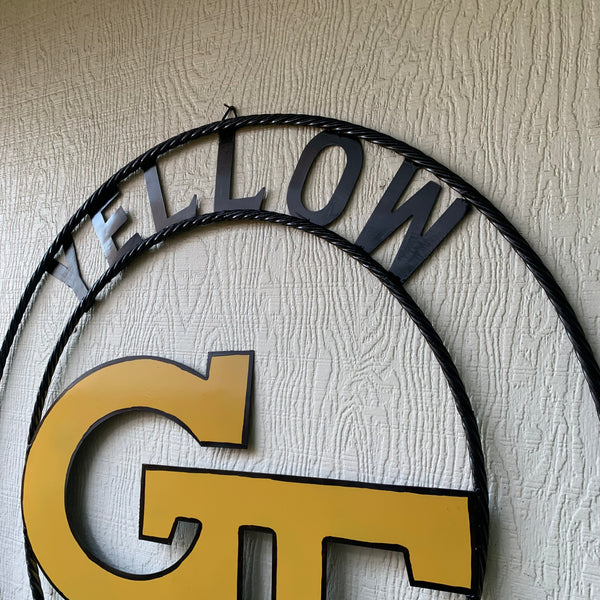 12", 18", 24", 32" GEORGIA TECH YELLOW JACKETS METAL SIGN VINTAGE CUSTOM TEAM ART