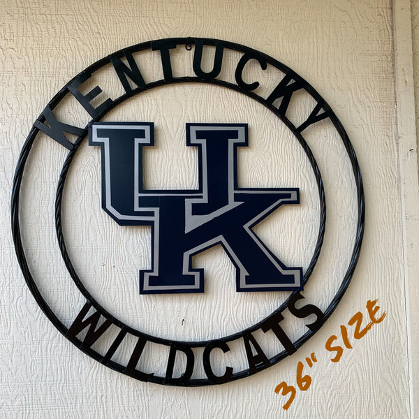 12", 18", 24", 32" KENTUCKY WILDCATS CUSTOM METAL VINTAGE CRAFT SIGN HANDMADE