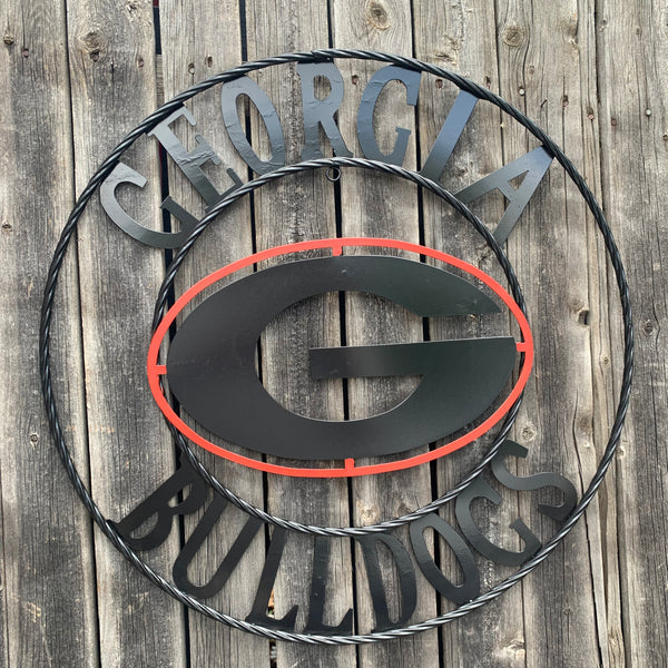 12", 18", 24", 32" GEORGIA BULLDOGS METAL SIGN VINTAGE CUSTOM TEAM ART