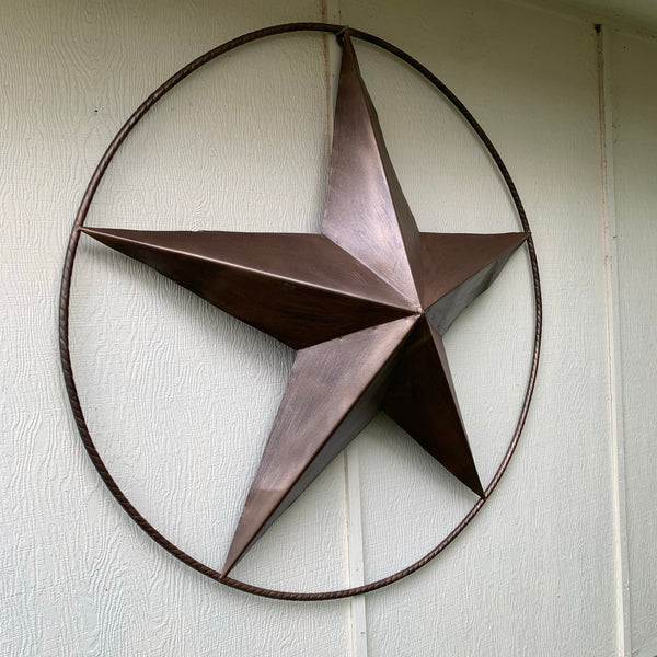 #EH10518 BRUSHED COPPER BRONZE BARN LONE STAR WESTERN HOME DECOR HANDMADE NEW