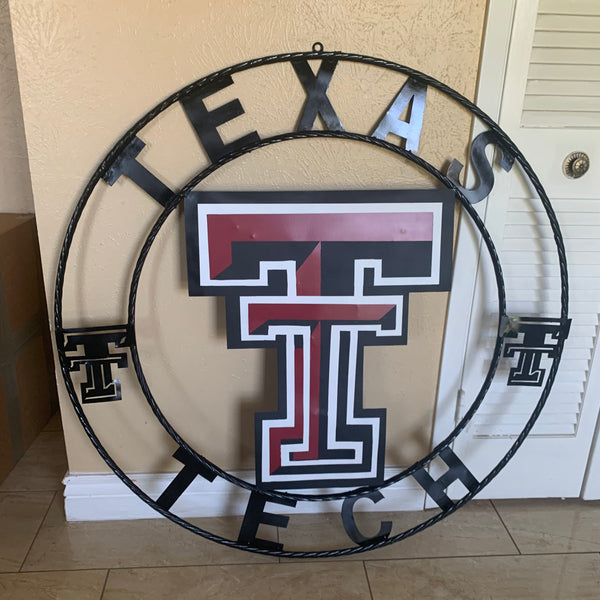 12", 18", 24", 32" TEXAS TECH CUSTOM METAL VINTAGE CRAFT TEAM SIGN