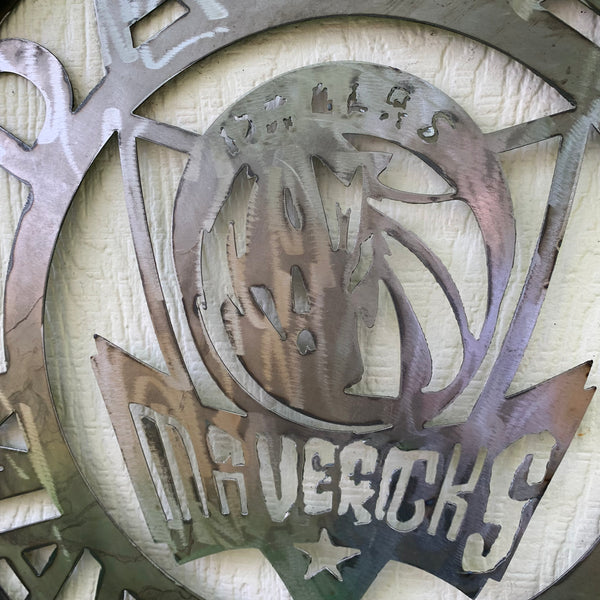 12",18", 24", 32",36" DALLAS MAVERICKS CUSTOM RAW METAL VINTAGE CRAFT TEAM SPORTS SIGN HANDMADE