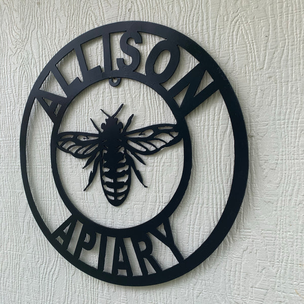 #EH10491 CUSTOM NAME BEE LASERCUT CUSTOM METAL VINTAGE CRAFT SIGN WESTERN HOME DECOR HANDMADE