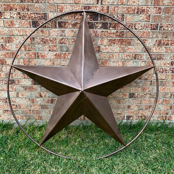 #EH10518 BRUSHED COPPER BRONZE BARN LONE STAR WESTERN HOME DECOR HANDMADE NEW