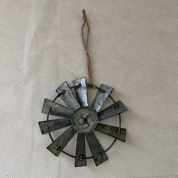 4" WINDMILL ORNAMENT FARMHOUSE METAL ART WESTERN HOME DECOR #EH12169 --FREE SHIPPING