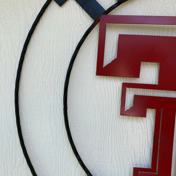TEXAS TECH CUSTOM METAL VINTAGE CRAFT SIGN WESTERN HOME DECOR HANDMADE 12",18",24",32",36"