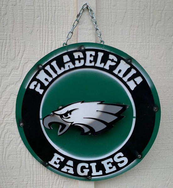 15" SPORTS CUSTOM DISC METAL VINTAGE CRAFT SIGN TEAM ART WESTERN HOME DECOR HANDMADE