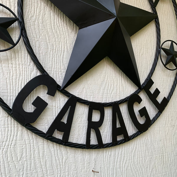 LONESTAR GARAGE STYLE CUSTOM BARN NAME STAR LONESTAR GARAGE METAL NAME BARN STAR WITH TWISTED ROPE RING 3d STAR ART WESTERN HOME DECOR RUSTIC BROWN