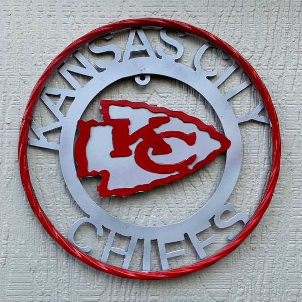12",18",24",32",36" KANSAS CITY CHIEFS CUSTOM METAL VINTAGE CRAFT SIGN TEAM WESTERN HOME DECOR HANDMADE
