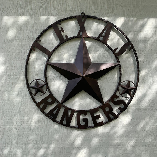 TEXAS RANGERS BRONZE LONE STAR METAL CUSTOM TEAM CRAFT WESTERN HOME DECOR CRAFT