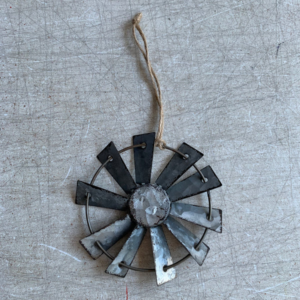 4" WINDMILL ORNAMENT FARMHOUSE METAL ART WESTERN HOME DECOR #EH12169 --FREE SHIPPING