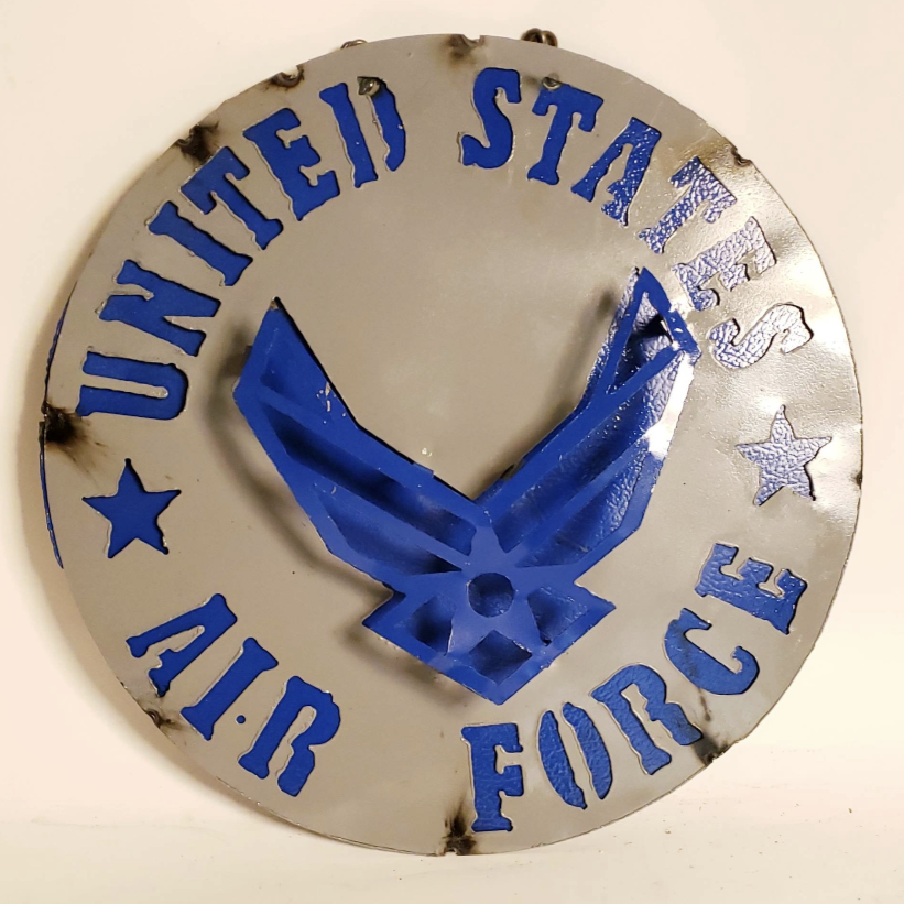 15" US AIR FORCE METAL SIGN WALL DISC ART WESTERN HOME DECOR AIRFORCE BRAND NEW