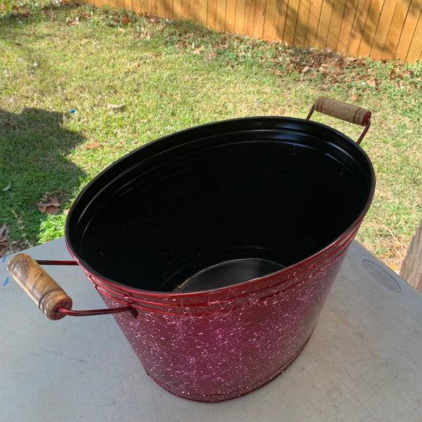 18" TEXAS TECH RED METAL OVAL TUB WESTERN HOME DECOR METAL ART NEW #EH10396