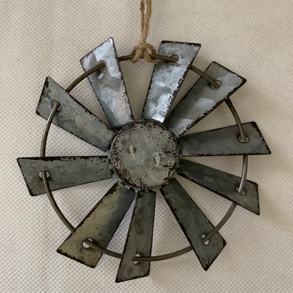4" WINDMILL ORNAMENT FARMHOUSE METAL ART WESTERN HOME DECOR #EH12169 --FREE SHIPPING
