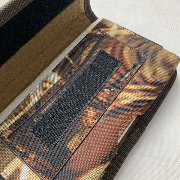 MX_LPOTX-EUH-CAMO 7" LUXMO XL MEGA EXTRA LARGE HORIZONTAL CAMO RUGGED POUCH VELCO CLOSURE  &  BELT LOOP CLIP HOLSTER CELL PHONE CASE UNIVERSAL OVERSIZE