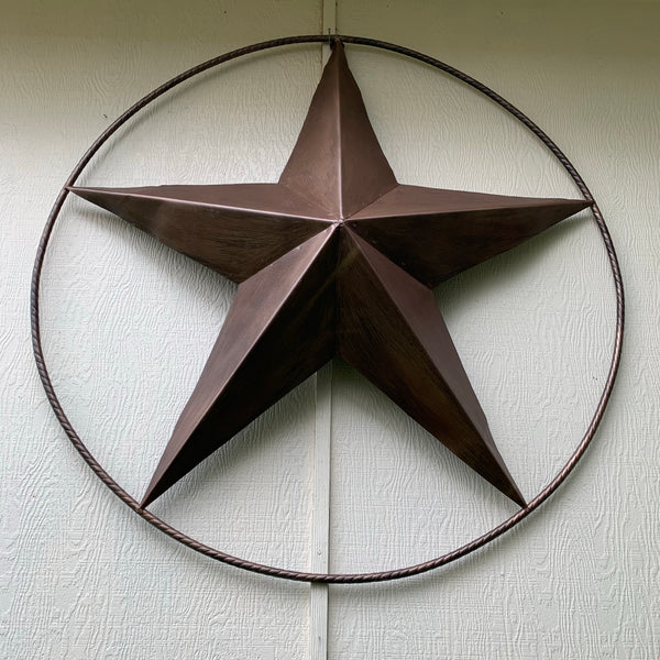 #EH10518 BRUSHED COPPER BRONZE BARN LONE STAR WESTERN HOME DECOR HANDMADE NEW