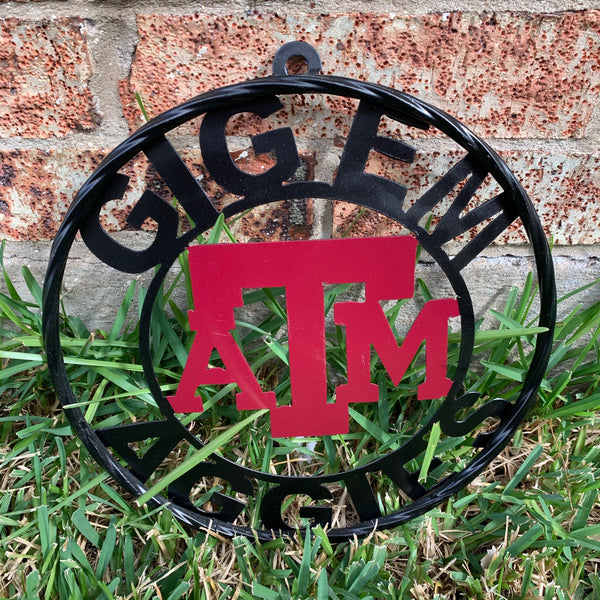 TEXAS A&M NO THUMBS GIGEM AGGIES METAL CUSTOM VINTAGE CRAFT WALL ART TEAM SIGN HANDMADE