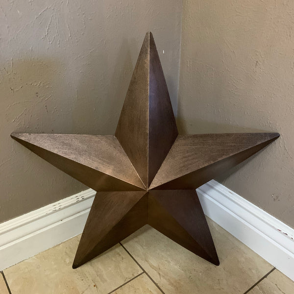 #EH10475 24" BRUSHED COPPER BRONZE BARN METAL STAR WESTERN HOME DECOR HANDMADE NEW