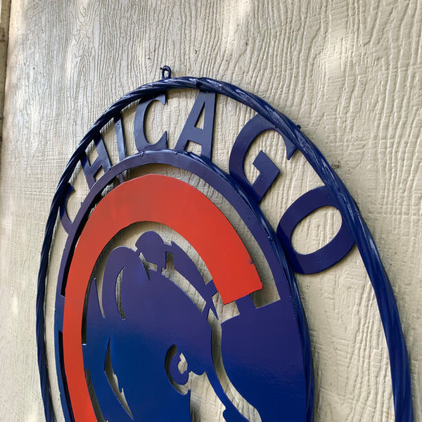 12", 18", 24", 32" CHICAGO CUBS CUSTOM METAL VINTAGE CRAFT TEAM SPORTS SIGN HANDMADE