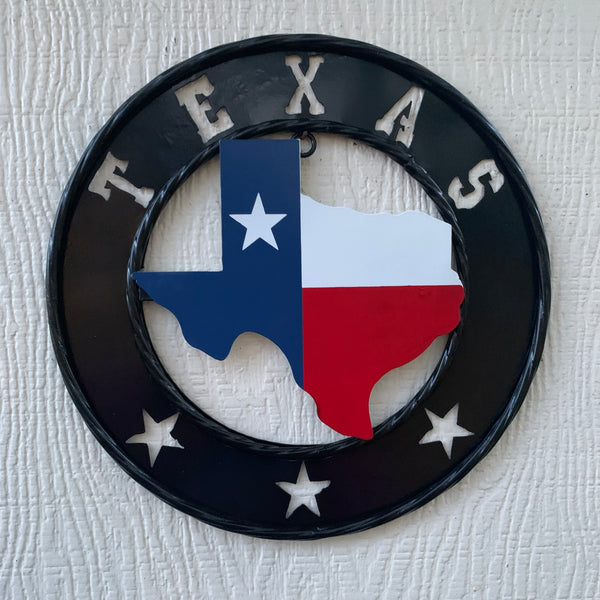 STATE OF TEXAS MAP 12" METAL SIGN WESTERN HOME DECOR NEW