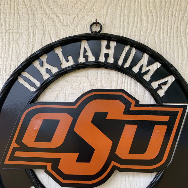 12" OSU OKLAHOMA STATE COWBOYS METAL CUSTOM VINTAGE TEAM WALL ART