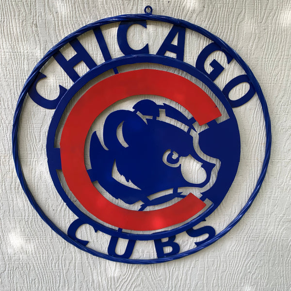 12", 18", 24", 32" CHICAGO CUBS CUSTOM METAL VINTAGE CRAFT TEAM SPORTS SIGN HANDMADE
