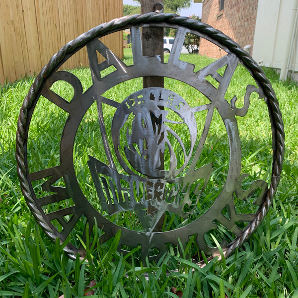 12",18", 24", 32",36" DALLAS MAVERICKS CUSTOM RAW METAL VINTAGE CRAFT TEAM SPORTS SIGN HANDMADE