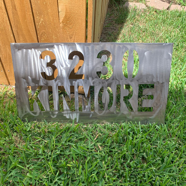 24" X 12" YOUR CUSTOM HOME ADDRESS NAME STAR METAL BARN METAL SIGN WESTERN HOME DECOR