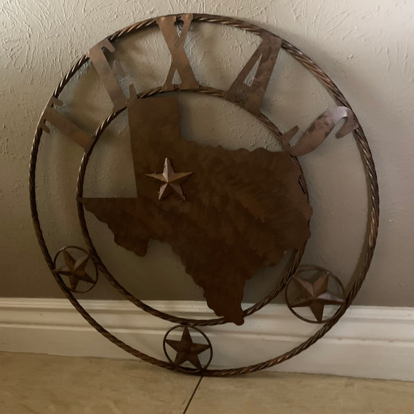 18",24",32",36" State of Texas Map Metal Wall Art Western Home Decor Vintage Rustic Bronze Copper New-#A18008