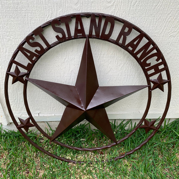 KOLET FAMILY STYLE YOUR CUSTOM FAMILY NAME STAR METAL BARN STAR ROPE RING KOLET FAMILY WESTERN HOME DECOR VINTAGE RUSTIC BROWN NEW HANDMADE 24",32",34",36",40",42",44",46",50"