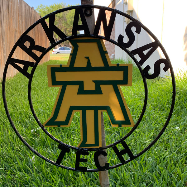 ARKANSAS TECH METAL CUSTOM VINTAGE CRAFT TEAM SIGN HANDMADE