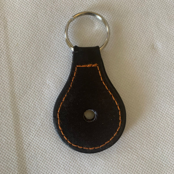 #EH80007 BLACK LEATHER KEYFOB KEYCHAIN WESTERN FASHION ART NEW--FREE SHIPPING
