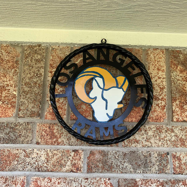12", 18", 24", 32" LOS ANGES RAMS METAL CUSTOM VINTAGE CRAFT WALL ART TEAM SIGN HANDMADE