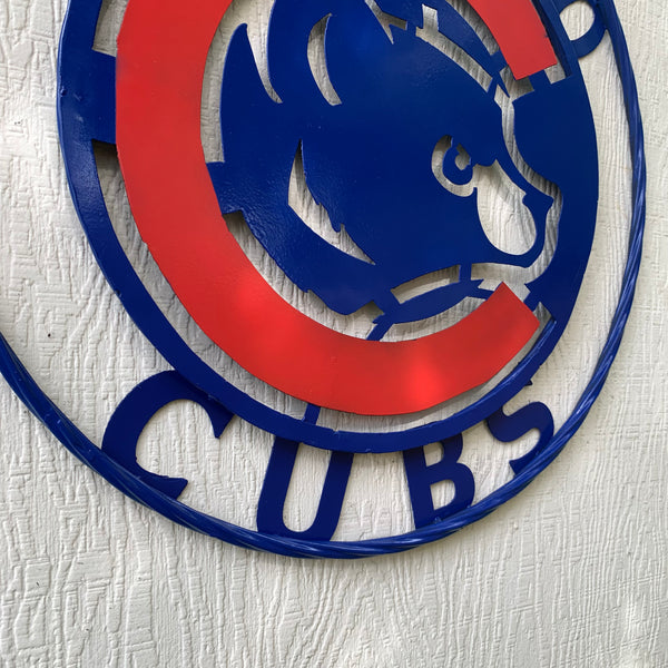 12", 18", 24", 32" CHICAGO CUBS CUSTOM METAL VINTAGE CRAFT TEAM SPORTS SIGN HANDMADE
