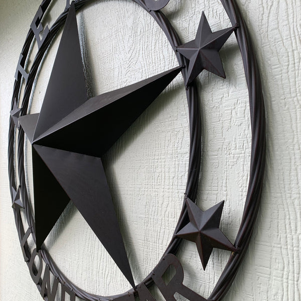 TEXAS LONESTAR METAL ART WESTERN HOME WALL DECOR RUSTIC VINTAGE BROWN NEW, SIZE:24",32",36",40",42",44",46",50"
