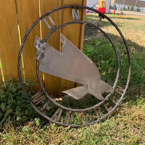 12", 18", 24", 32" UNT MEAN GREEN RAW METAL CUSTOM VINTAGE CRAFT WALL ART TEAM SIGN HANDMADE