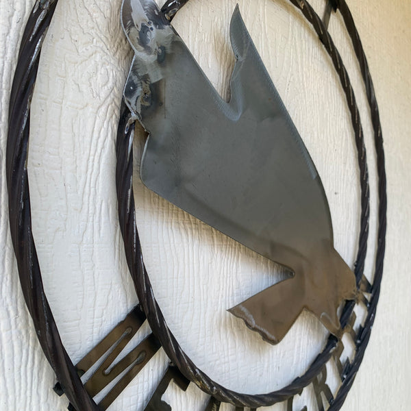 12", 18", 24", 32" UNT MEAN GREEN RAW METAL CUSTOM VINTAGE CRAFT WALL ART TEAM SIGN HANDMADE