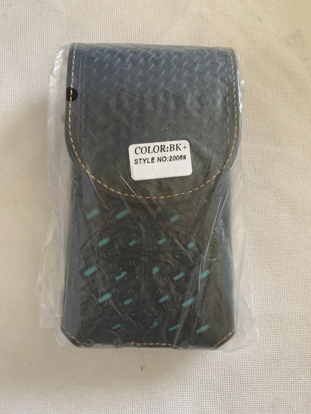#LG_2006  7" PLAIN GENUINE LEATHER POUCH EXTRA LARGE  BELT LOOP HOLSTER CELL PHONE CASE UNIVERSAL OVERSIZE