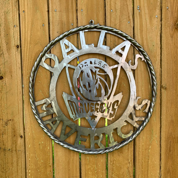 12",18", 24", 32",36" DALLAS MAVERICKS CUSTOM RAW METAL VINTAGE CRAFT TEAM SPORTS SIGN HANDMADE