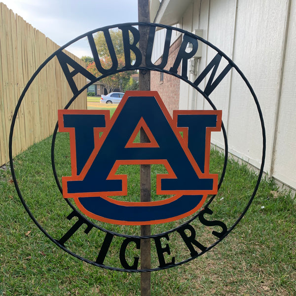 12", 18", 24", 32" AUBURN TIGERS CUSTOM METAL VINTAGE CRAFT SIGN WESTERN HOME DECOR HANDMADE