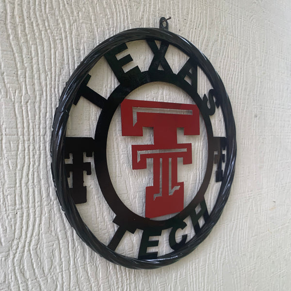 TEXAS TECH CUSTOM METAL VINTAGE CRAFT SIGN WESTERN HOME DECOR HANDMADE 12",18",24",32",36"