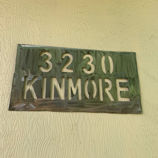 24" X 12" YOUR CUSTOM HOME ADDRESS NAME STAR METAL BARN METAL SIGN WESTERN HOME DECOR