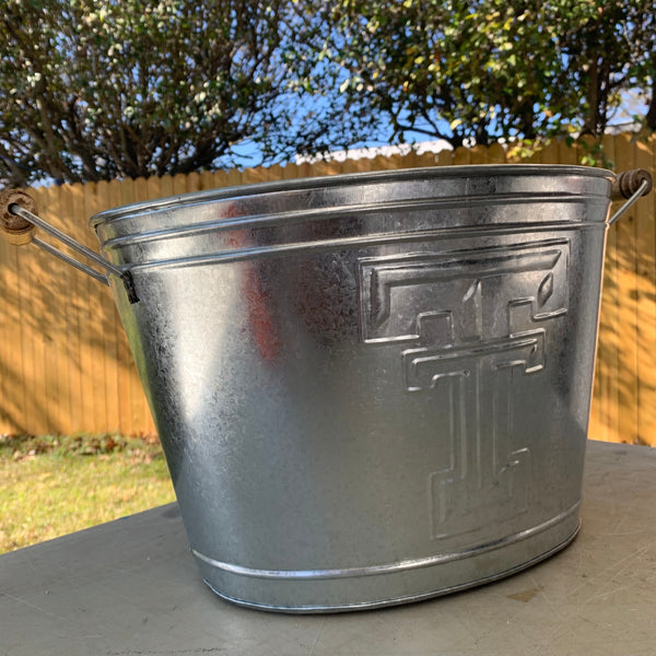 18" TECH SILVER METAL OVAL TUB WESTERN HOME DECOR METAL ART NEW #EH10397