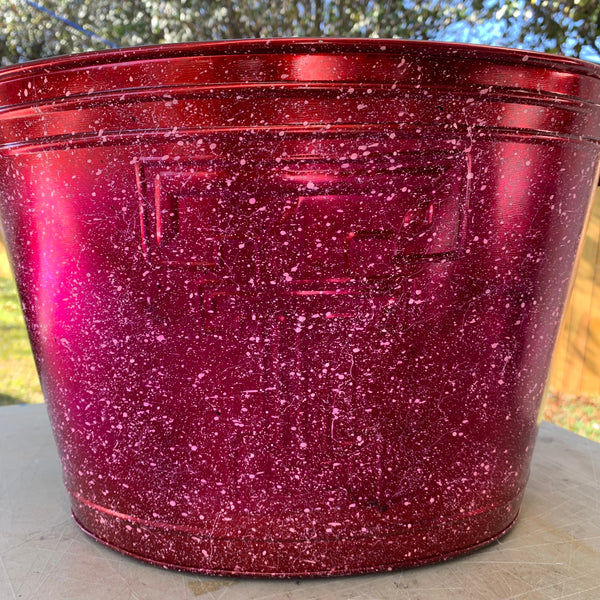 18" TEXAS TECH RED METAL OVAL TUB WESTERN HOME DECOR METAL ART NEW #EH10396