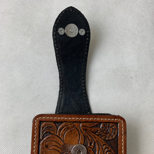 #WS341F 7" LONE STAR COFEE BROWN LEATHER POUCH EXTRA LARGE  BELT LOOP HOLSTER CELL PHONE CASE UNIVERSAL OVERSIZE--FREE SHIPPING