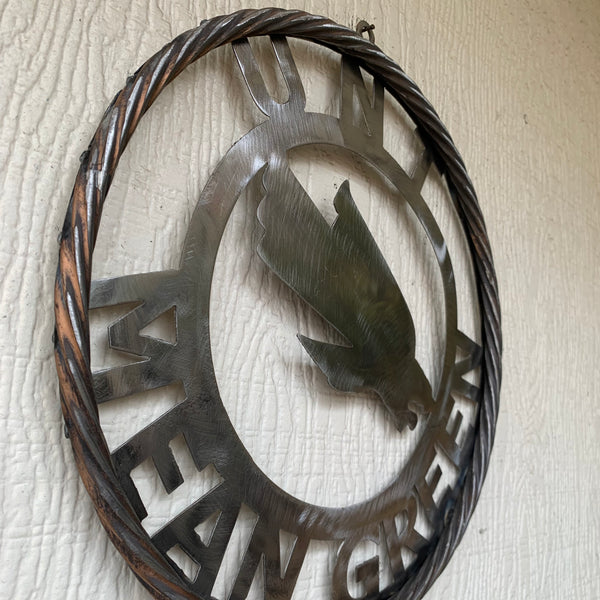 12", 18", 24", 32" UNT MEAN GREEN RAW METAL CUSTOM VINTAGE CRAFT WALL ART TEAM SIGN HANDMADE