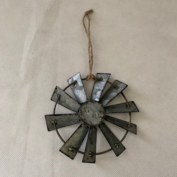 4" WINDMILL ORNAMENT FARMHOUSE METAL ART WESTERN HOME DECOR #EH12169 --FREE SHIPPING