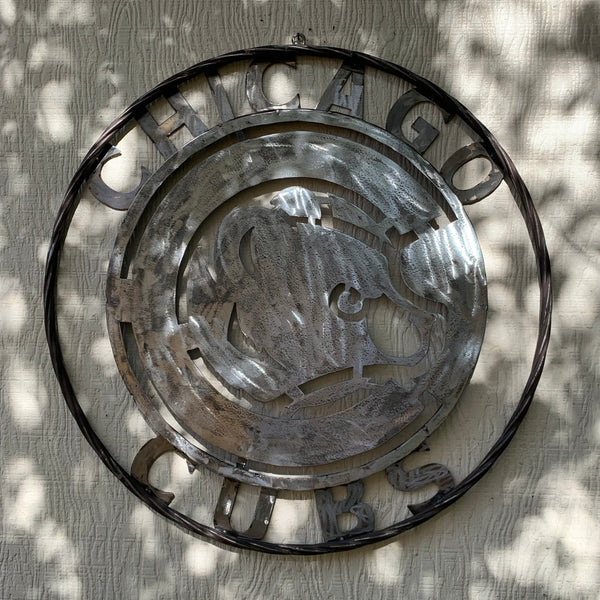 12", 18", 24", 32" CHICAGO CUBS CUSTOM RAW METAL VINTAGE CRAFT TEAM SPORTS SIGN HANDMADE