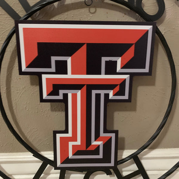 18",24" TEXAS TECH CUSTOM METAL VINTAGE CRAFT SIGN WESTERN HOME DECOR